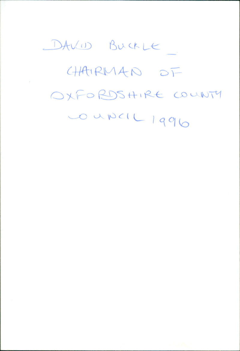 David Buckle - Vintage Photograph