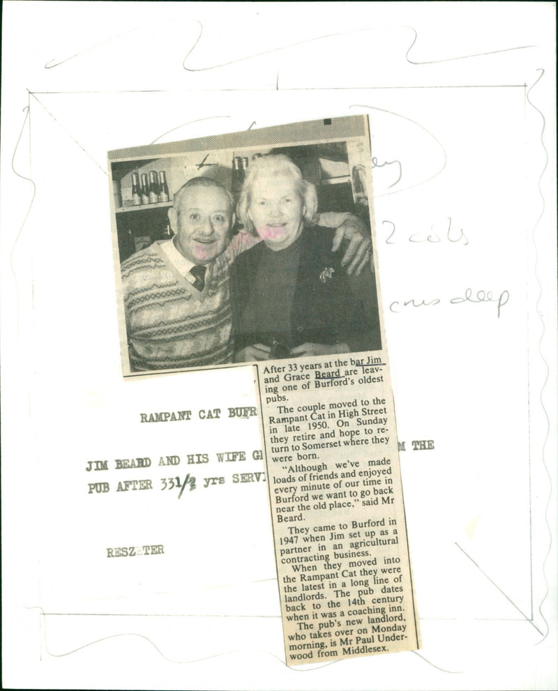 Jim Beard and Wife, Grace - Vintage Photograph