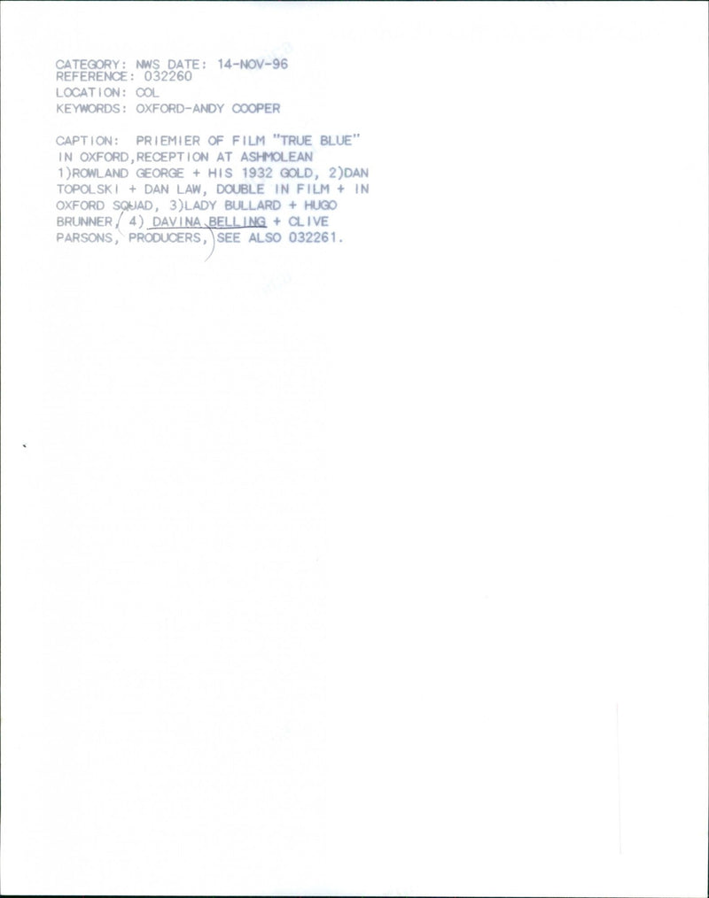 Davina Belling - Vintage Photograph