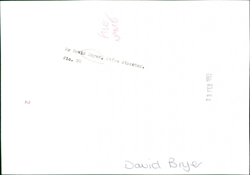 Mr. David Bryer - Vintage Photograph