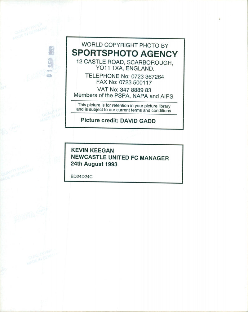 Kevin Keegan - Vintage Photograph