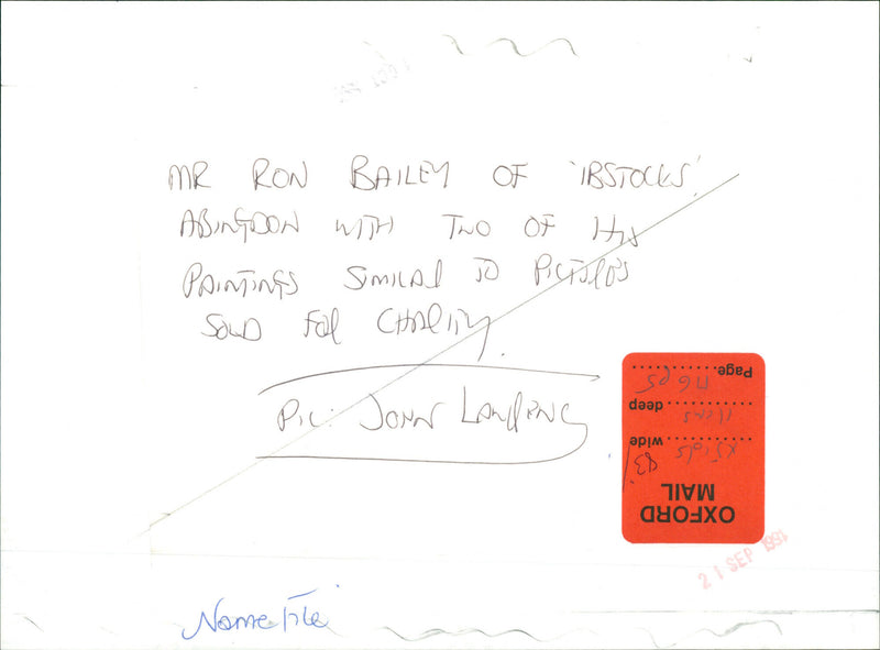 Ron Bailey - Vintage Photograph