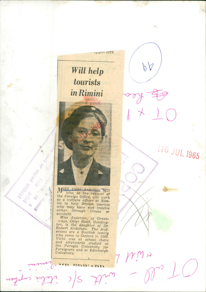 Vicki Anderson - Vintage Photograph