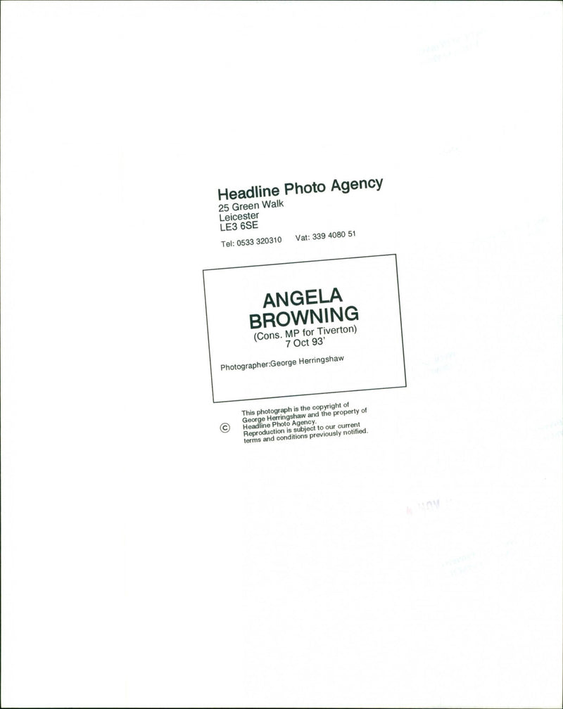 Angela Browning - Vintage Photograph