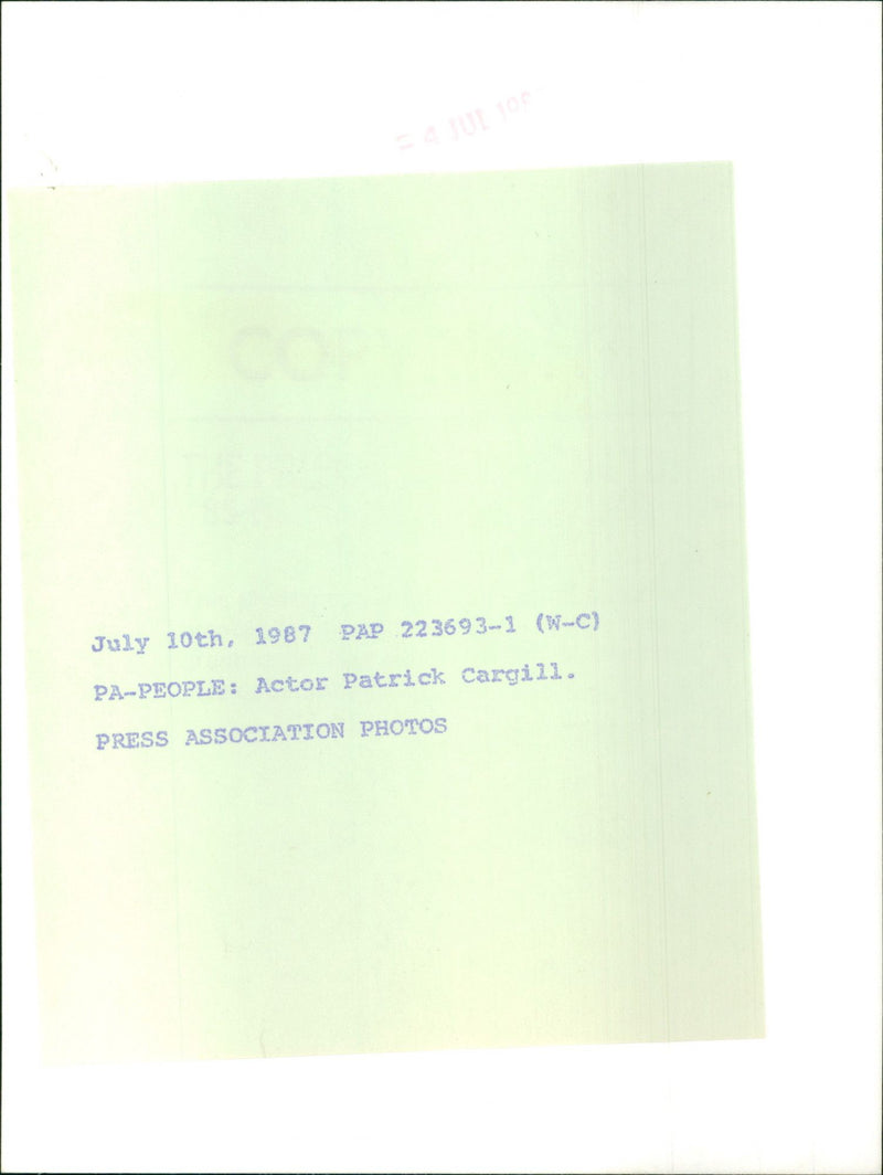 Patrick Cargill - Vintage Photograph