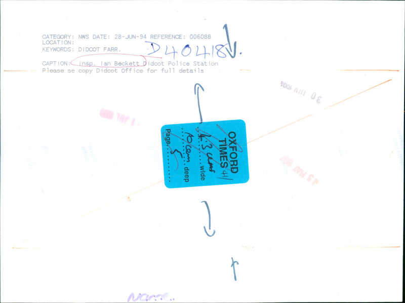 Insp Ian Beckett - Vintage Photograph