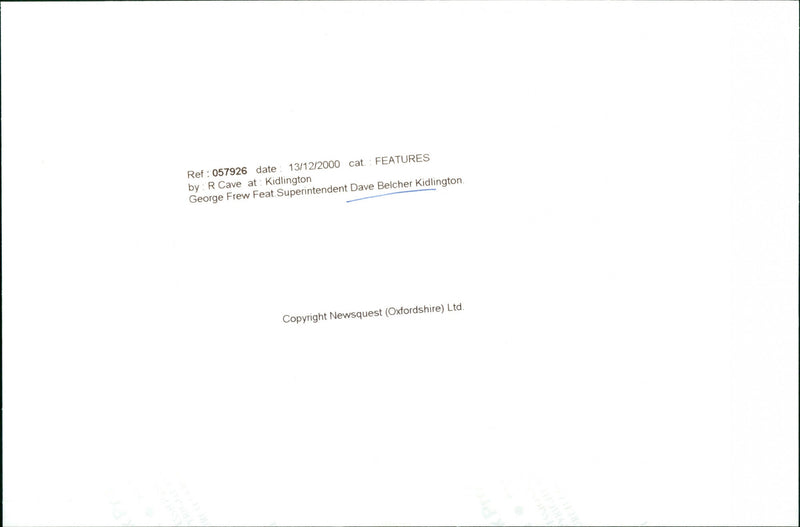 Dave Belcher - Vintage Photograph