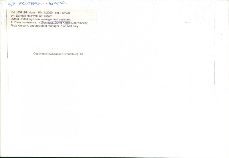 David Kemp - Vintage Photograph