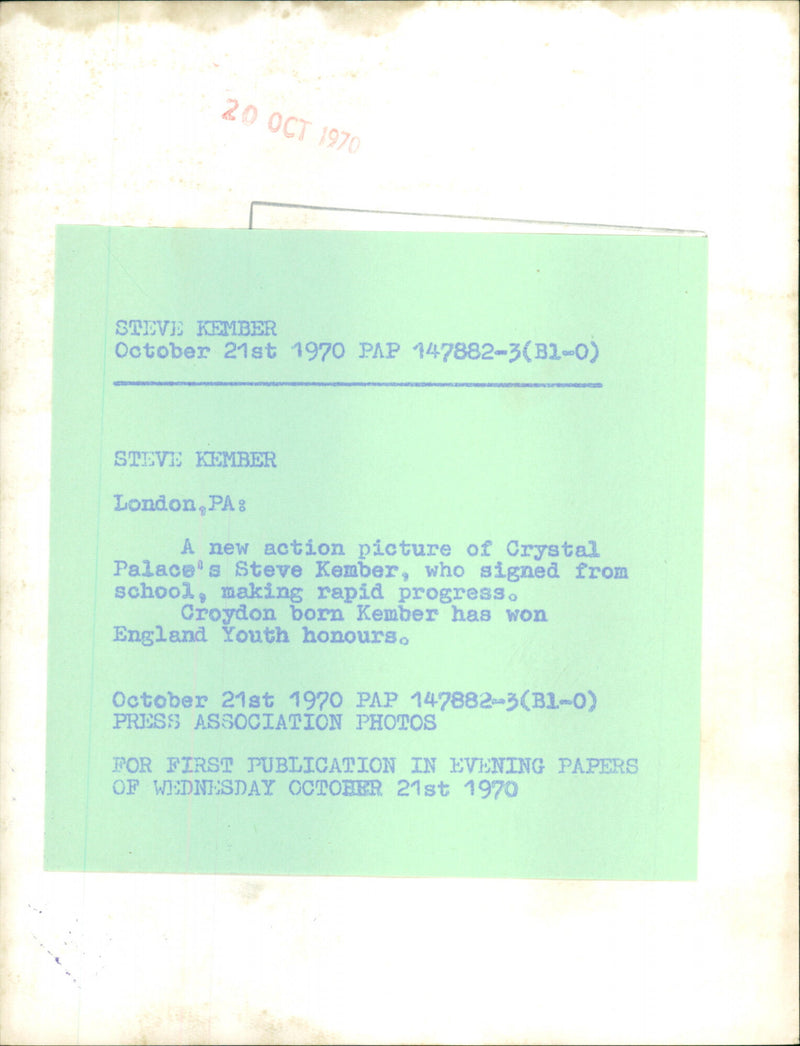 Steve Kemper - Vintage Photograph