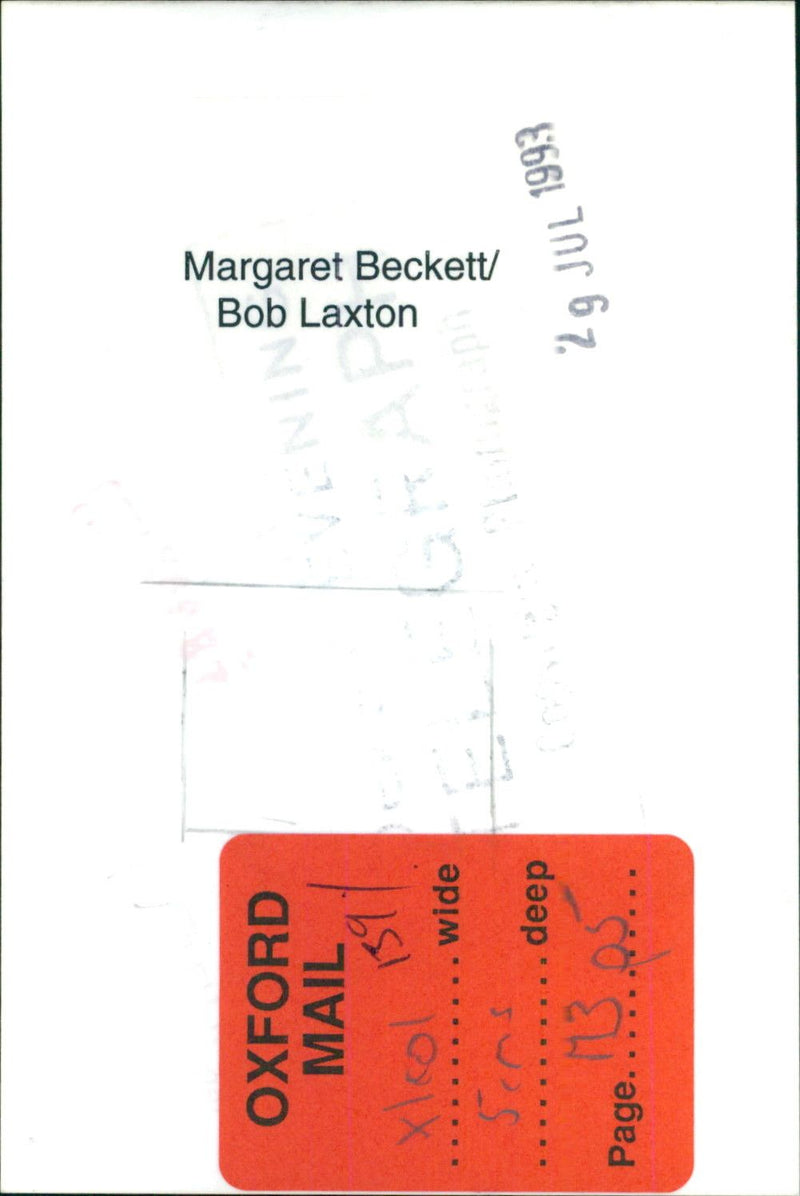 Margaret Beckett - Vintage Photograph