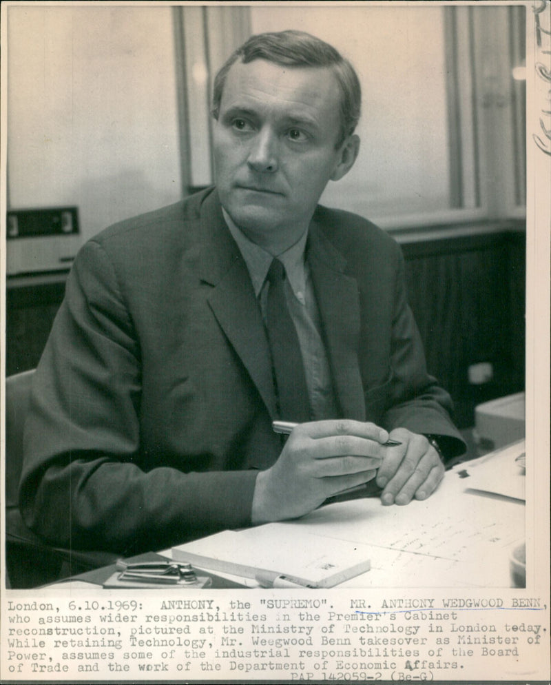 Tony Benn - Vintage Photograph