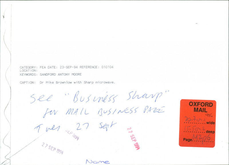 Mike Brownlow - Vintage Photograph