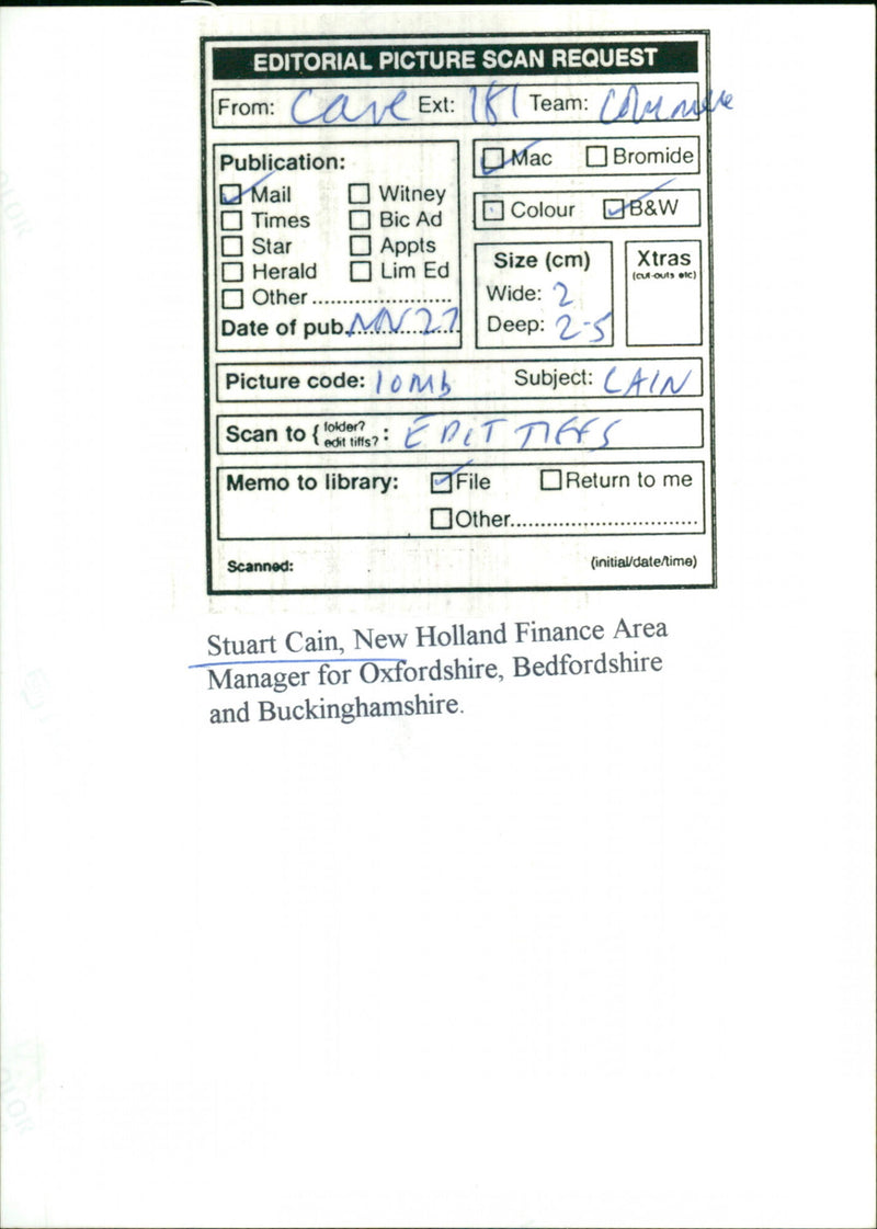 Stuart Cain - Vintage Photograph