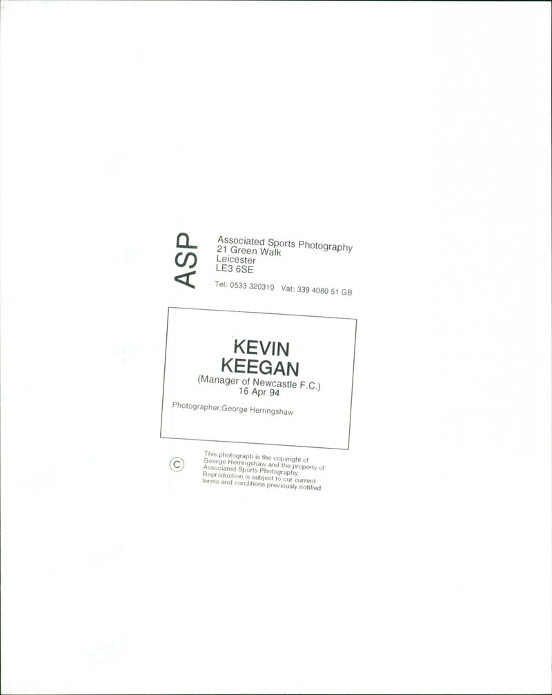 Kevin Keegan - Vintage Photograph