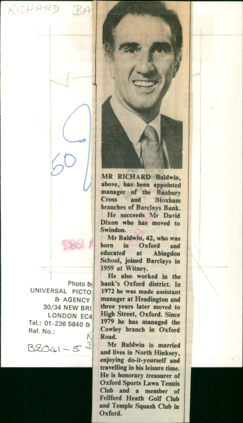 Richard Baldwin - Vintage Photograph