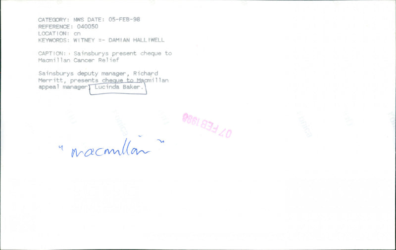 Lucinda Baker - Vintage Photograph