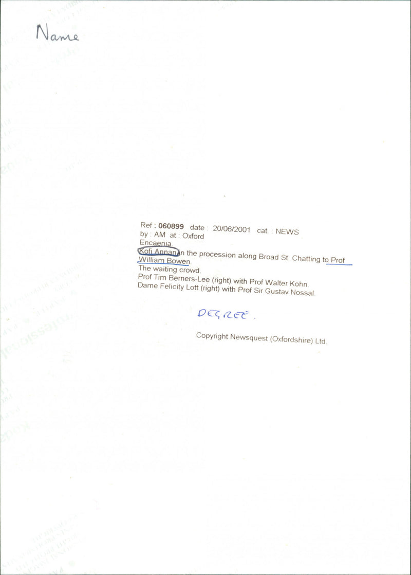 Kofi Annan - Vintage Photograph