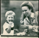 Princess Anne and her son Peter - Vintage Photograph