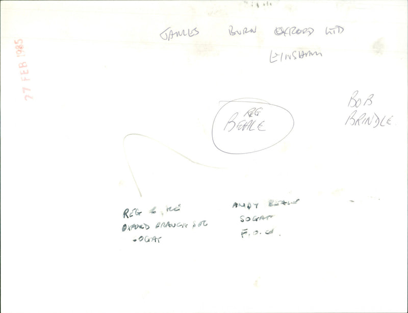 Reg Beale, Bob Brindle, Andy Beale, James Burn - Vintage Photograph