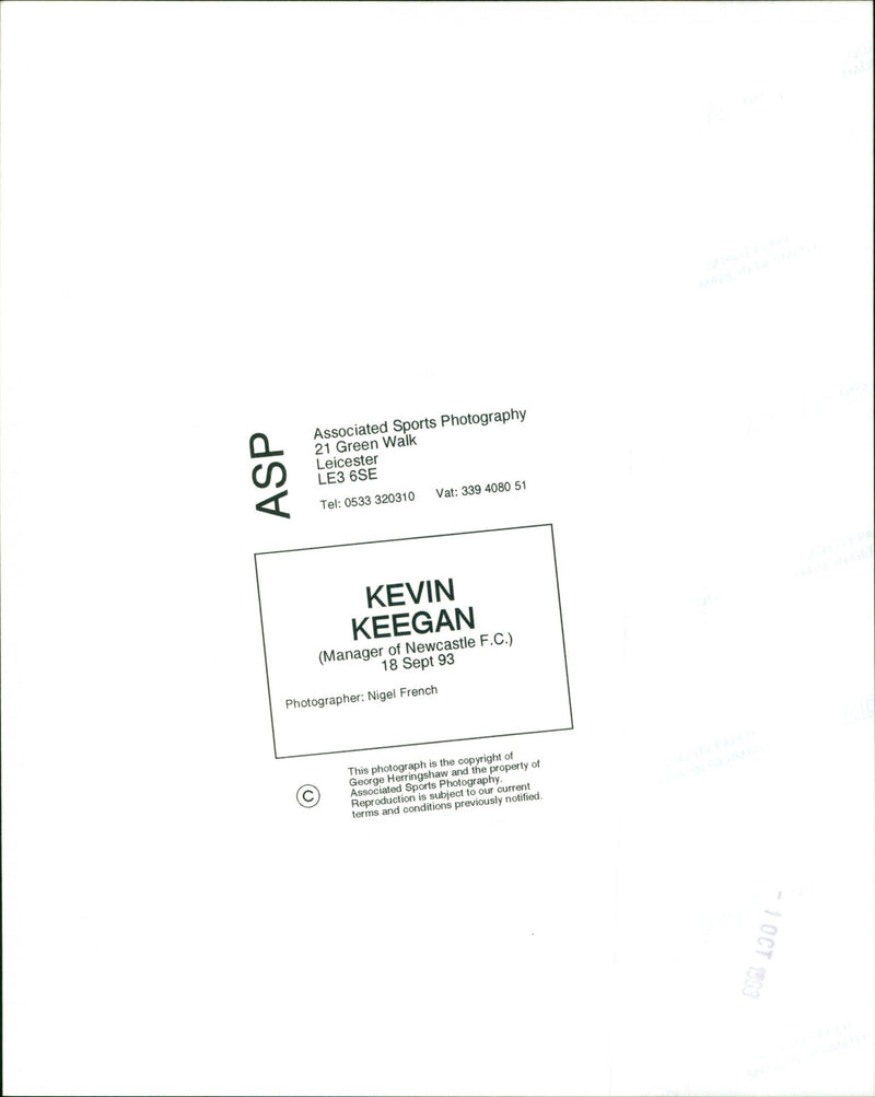 Kevin Keegan - Vintage Photograph