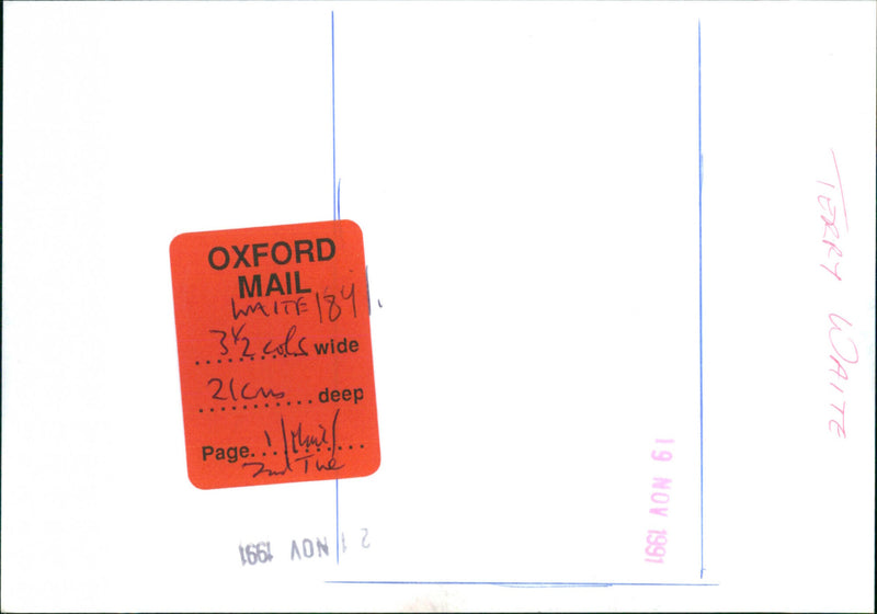 Terry Waite - Vintage Photograph