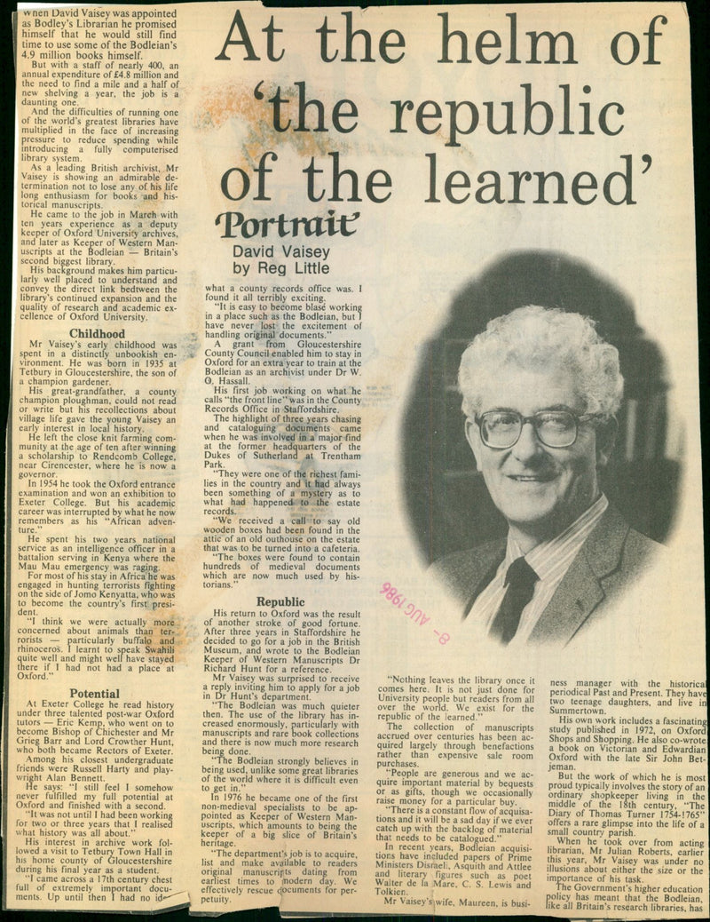 David Vaisey - Vintage Photograph