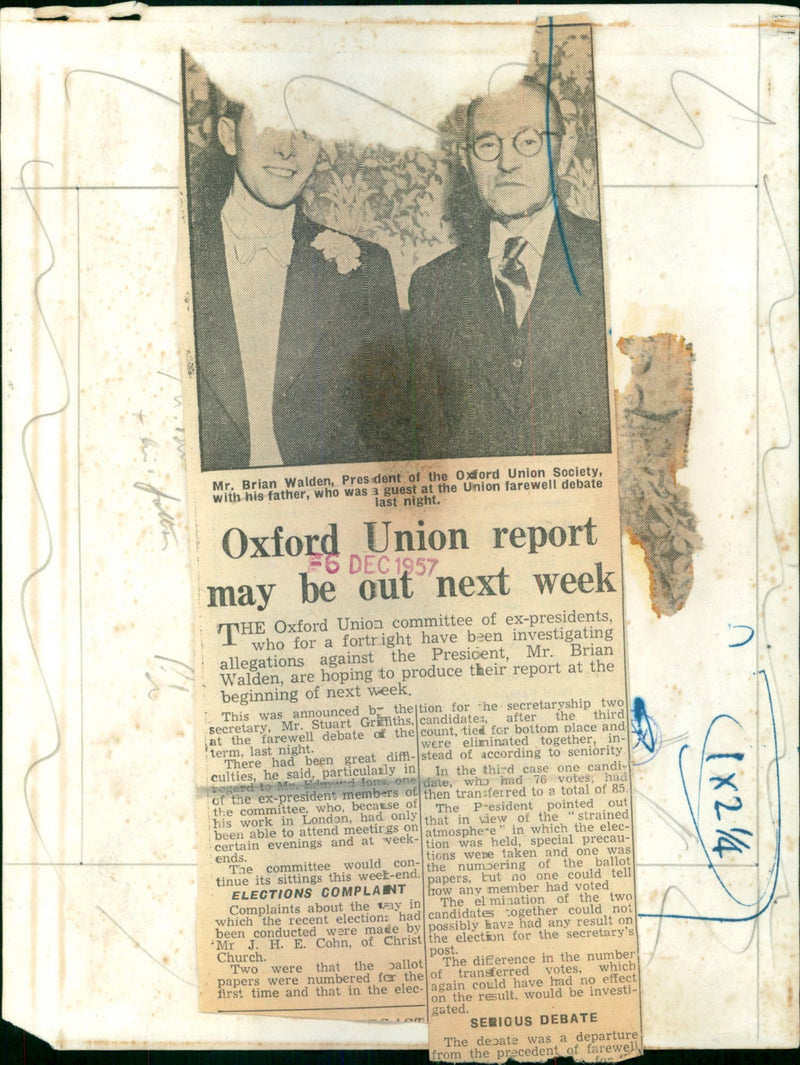 Brian Walden - Vintage Photograph