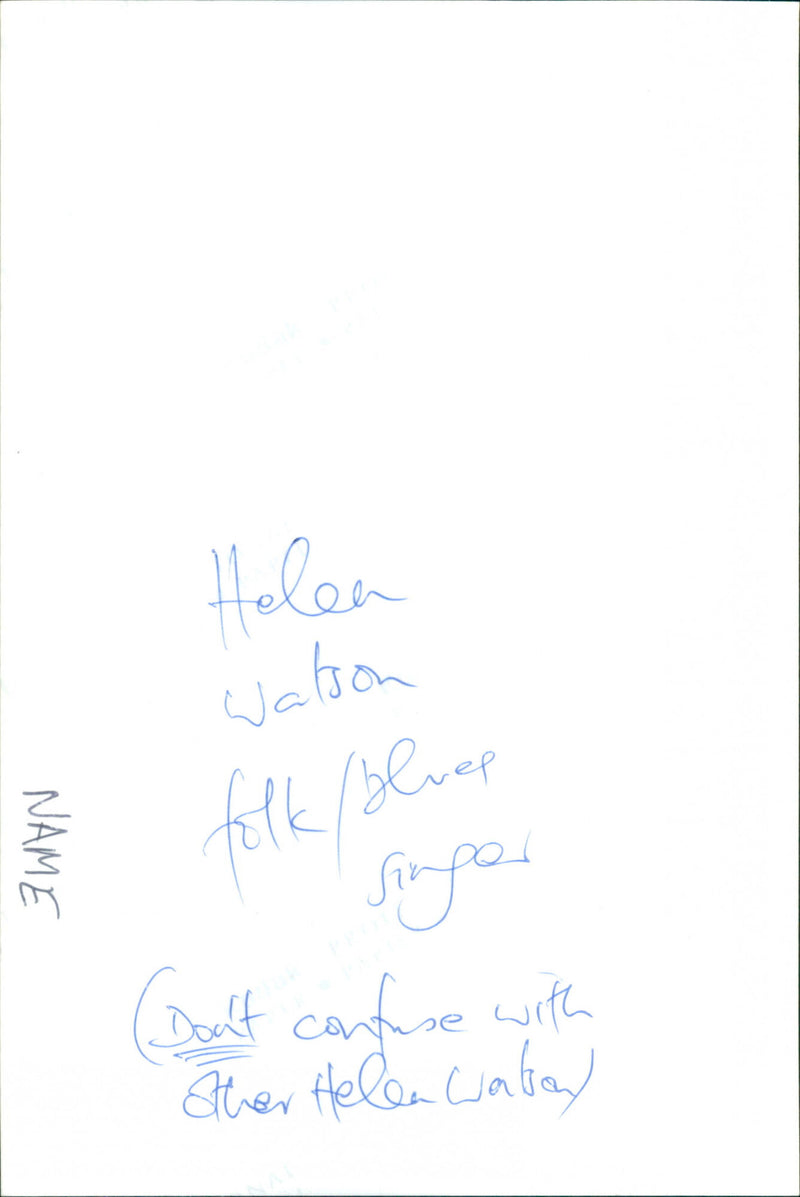 Helen Watson - Vintage Photograph