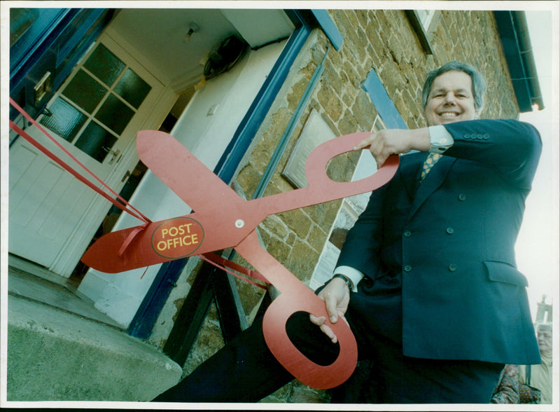 Tony Baldry opens a new Post Office in Adderbury - Vintage Photograph