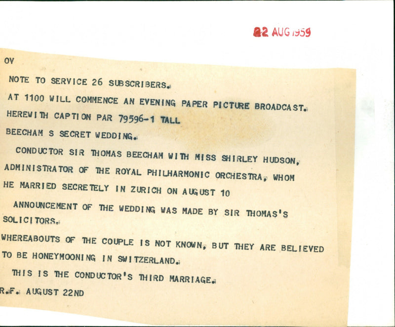 Sir Thomas Beecham - Vintage Photograph