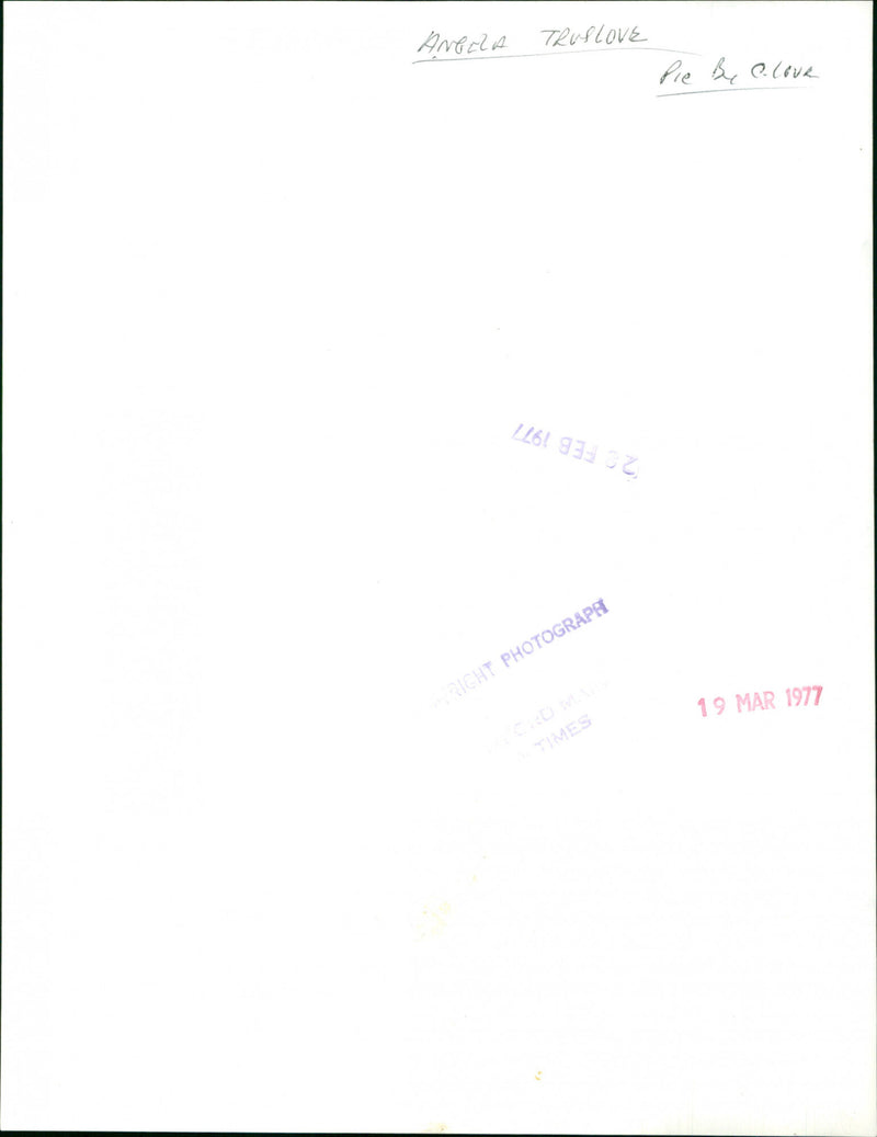 Angela Truslove - Vintage Photograph