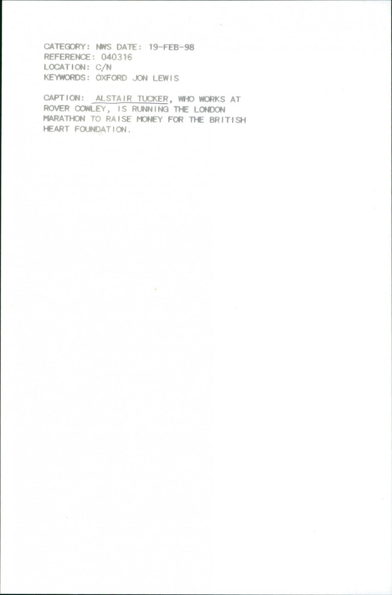 Alstair Tucker - Vintage Photograph