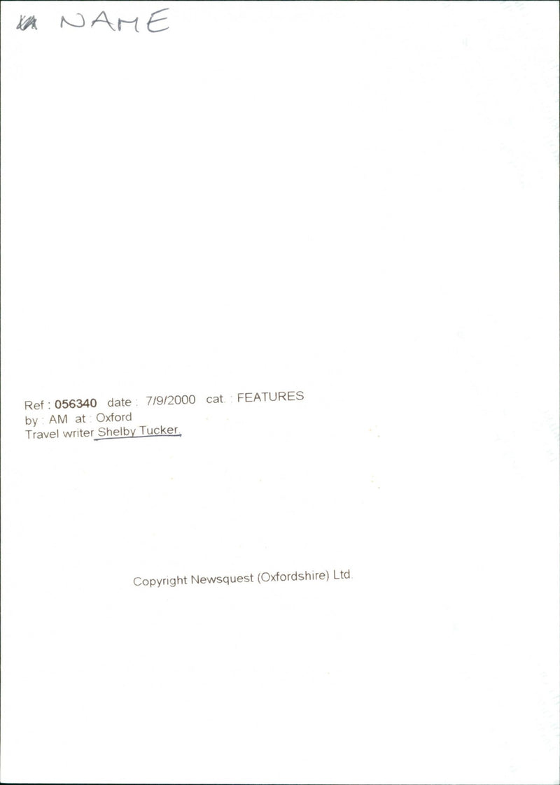 Shelby Tucker - Vintage Photograph