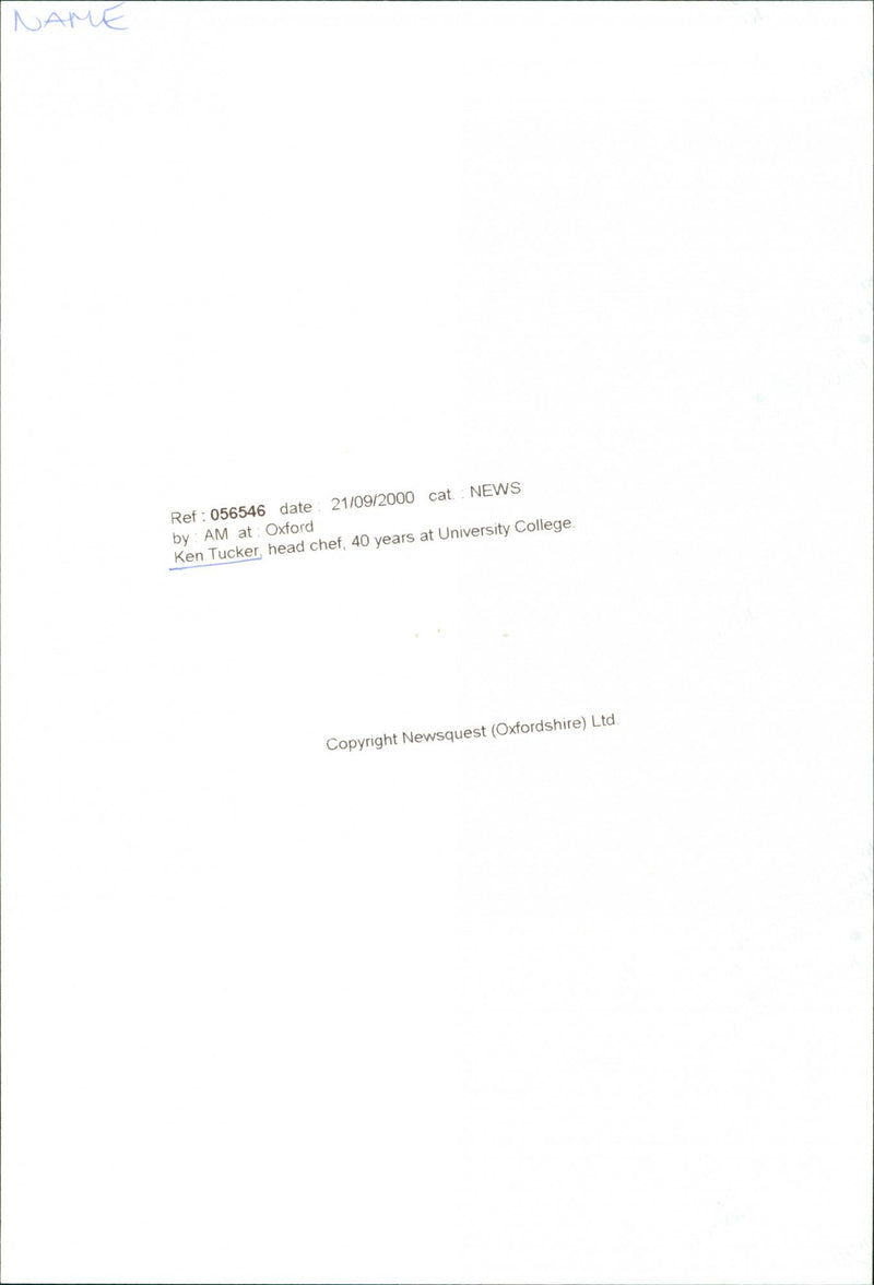 Ken Tucker - Vintage Photograph