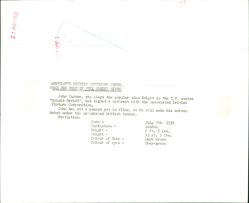 John Turner - Vintage Photograph