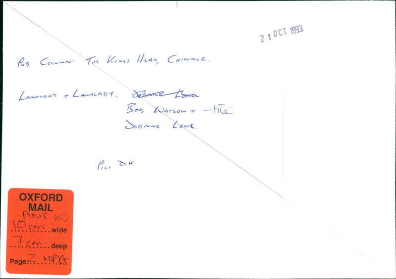 Bob Watson, Joanne Lowe - Vintage Photograph