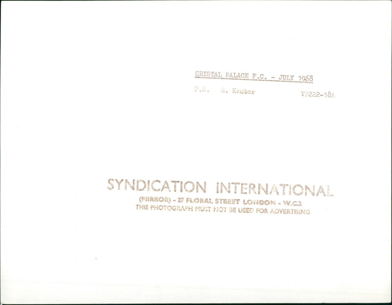 Steve Kember - Vintage Photograph