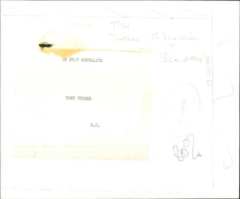 Tony Tucker - Vintage Photograph