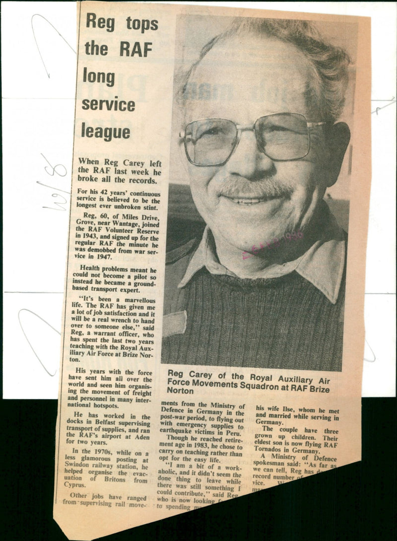 Reg Carey - Vintage Photograph