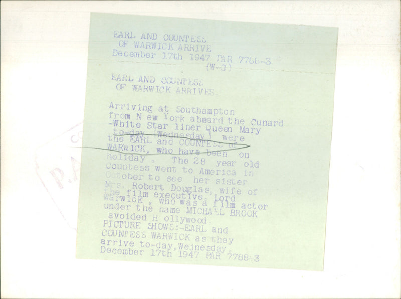 Earl and Countess of Warwick - Vintage Photograph