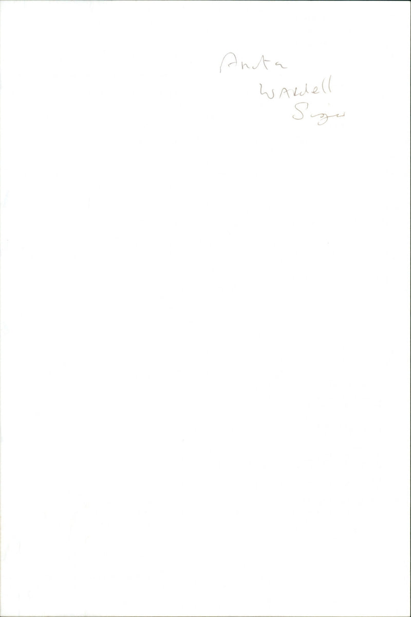 Anita Wardell - Vintage Photograph