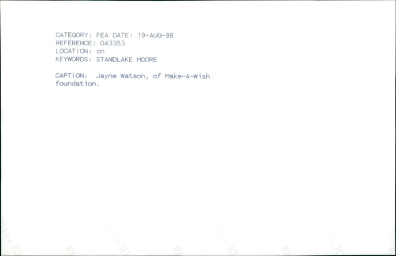 Jayne Watson - Vintage Photograph