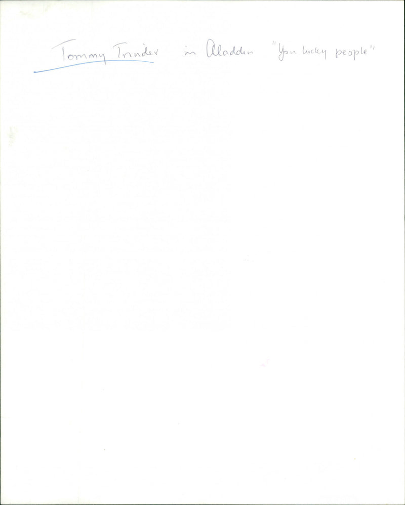 Tommy Trinder - Vintage Photograph