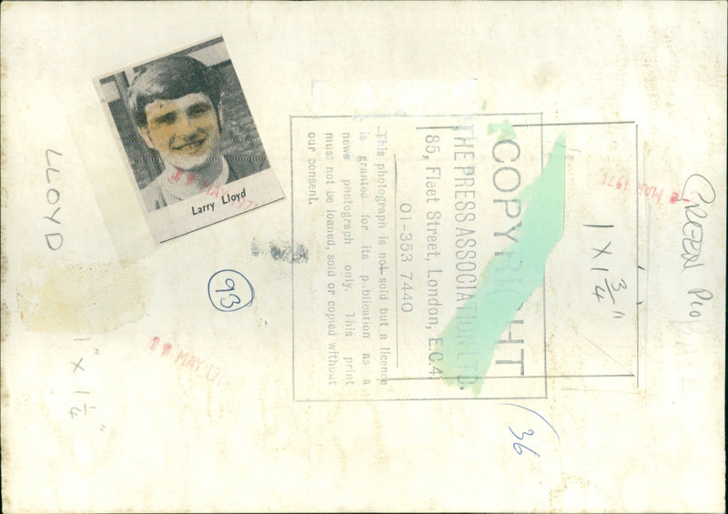 Larry Lloyd - Vintage Photograph
