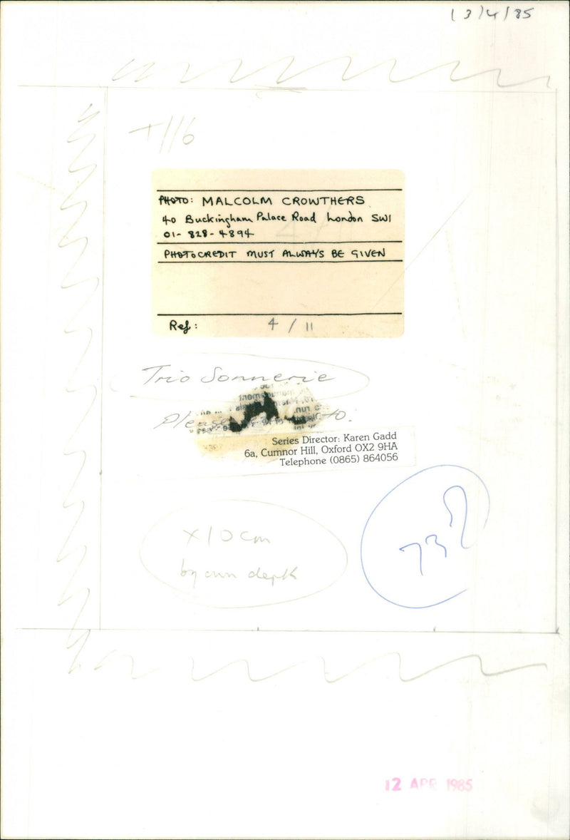 Trio Sonnerie - Vintage Photograph