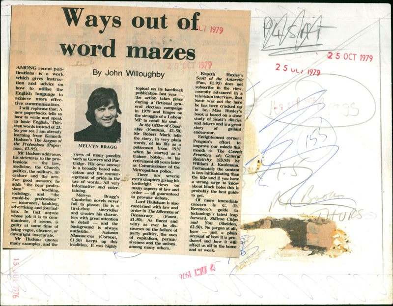 Melvyn Bragg - Vintage Photograph