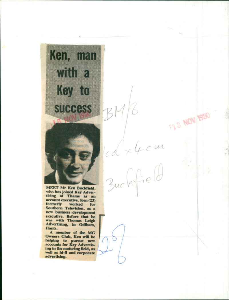 Mr. Ken Buckfield - Vintage Photograph