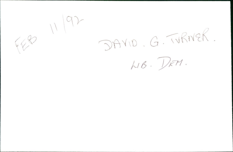 David G. Turner - Vintage Photograph