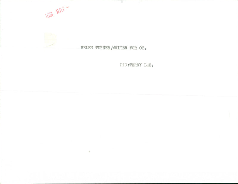 Helen Turner - Vintage Photograph