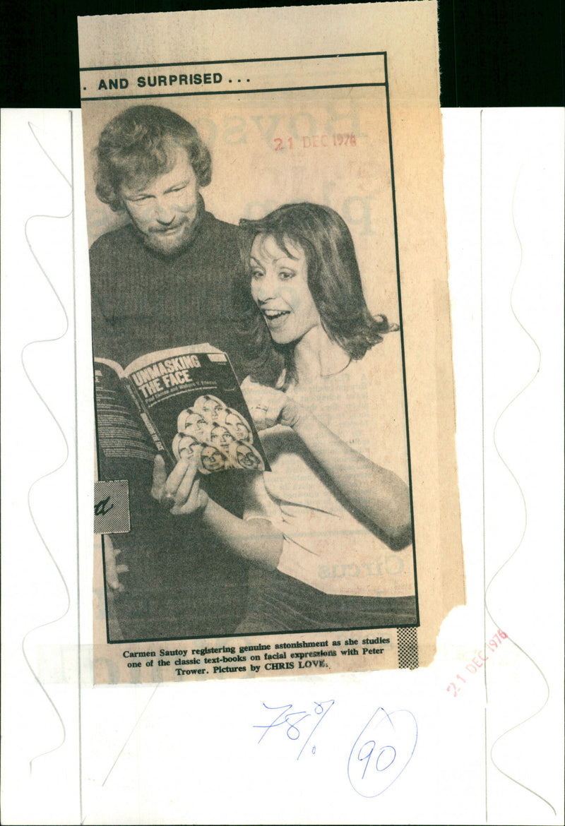 Carmen Sautiy with Peter Trower - Vintage Photograph